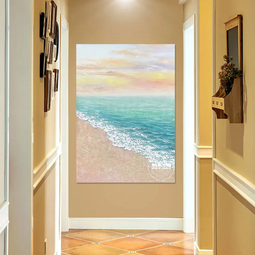 

3d Picture Beautiful Scenery Painting Seascapes Abstract Art Design Wall Frameless Canvas Acrylic Decor High Quality Artwork