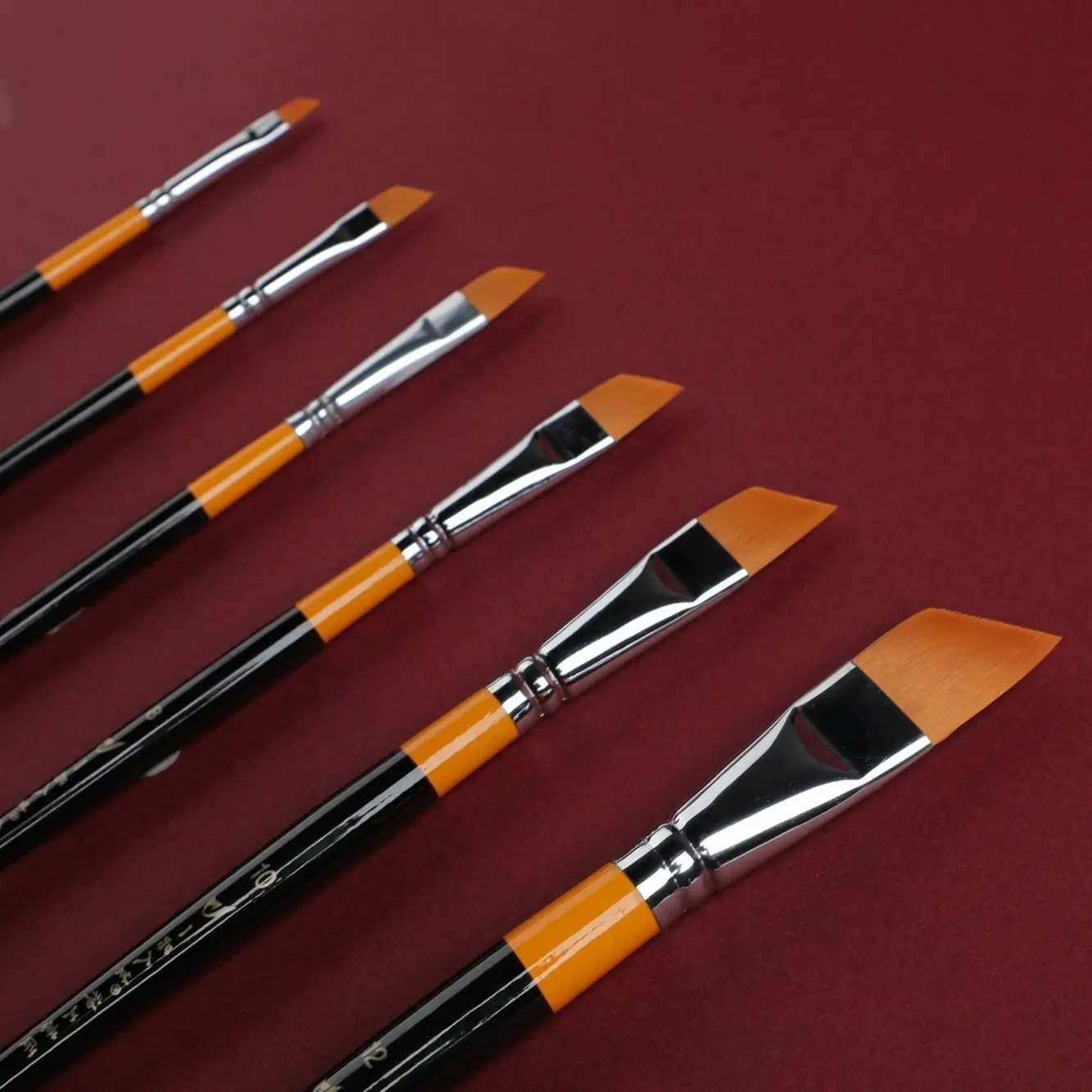 6 PCS for Art Acrylic Gouache Oil Watercolor Artist painting brush Synthetic nylon hair Oblique head Paint Brushes Art supplies
6 PCS for Art Acrylic Gouache Oil Watercolor Artist painting brush Synthetic nylon hair Oblique head Paint Brushes Art supplies