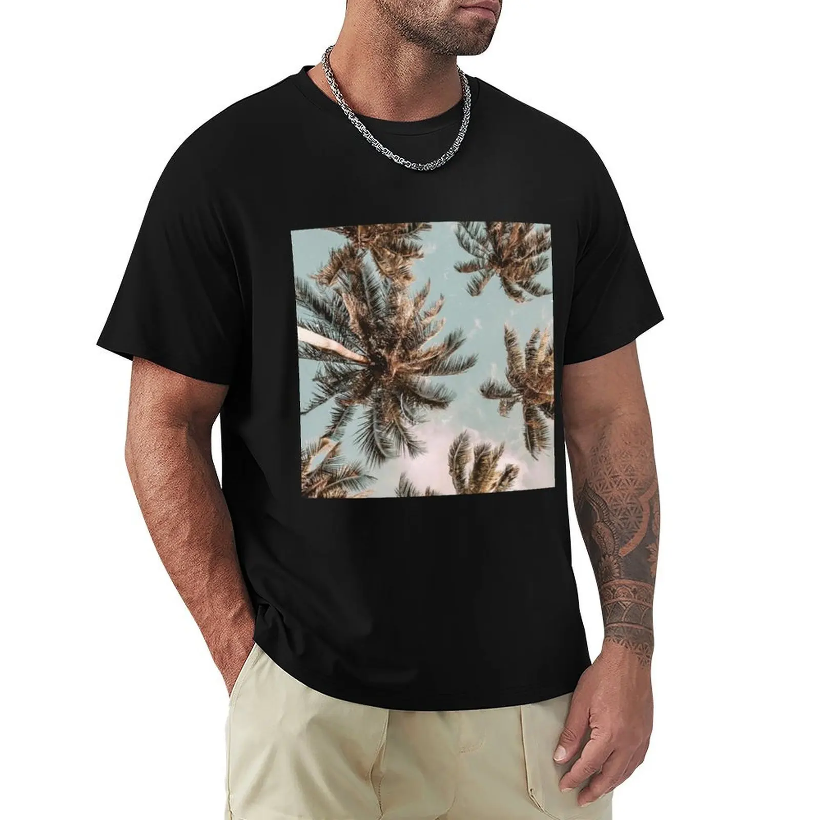 

Palm Trees T-Shirt plain tops mens funny t shirts