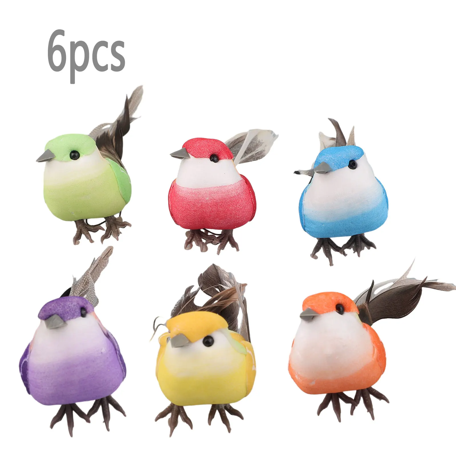 6PCS Artificial Bird Foam Fake Feather Bird Animal Model Miniature Landscape Perched Woodland Birds Adornment Home Decoration
6PCS Artificial Bird Foam Fake Feather Bird Animal Model Miniature Landscape Perched Woodland Birds Adornment Home Decoration
