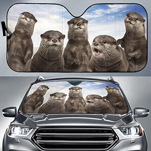 Funny Otter Team Blue Sky Pattern Car Sunshade, Otter Family Auto Sunshade for Car, Car Window Sun Cover for Otter Lover, Car Wi
Funny Otter Team Blue Sky Pattern Car Sunshade, Otter Family Auto Sunshade for Car, Car Window Sun Cover for Otter Lover, Car Wi