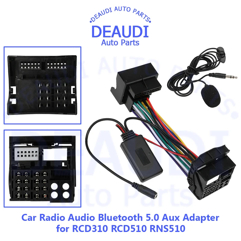

For VW RCD510 RCD310 RNS315 RNS310 MFD2 Wireless Bluetooth 5.0 Module Aux Adapter Music Audio Adapter