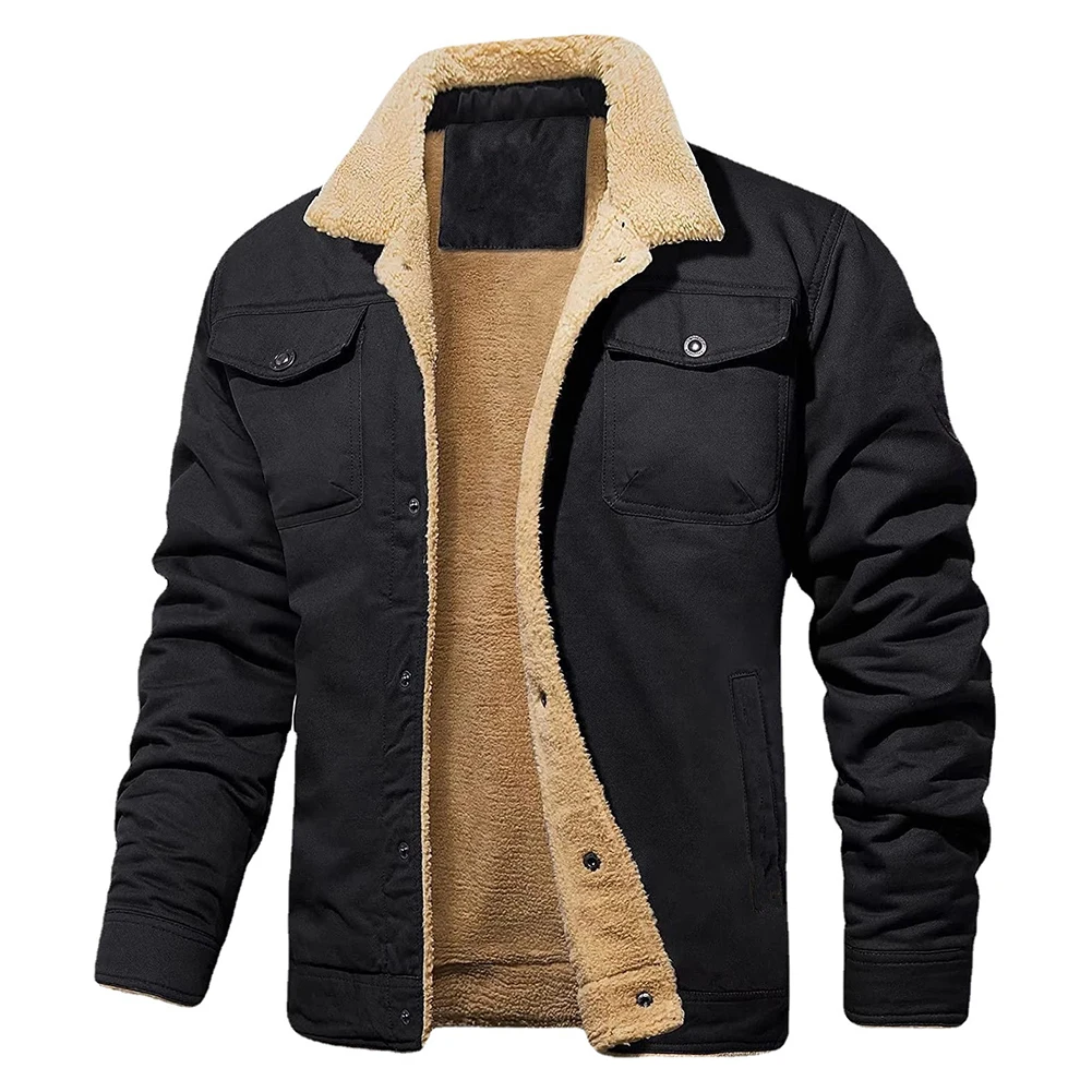Fleece Jacket Jacket Warm Coat Holiday Winter Lapel Lapel Outwear Lined Cargo Jacket Long Sleeve Male Men Comfy
Fleece Jacket Jacket Warm Coat Holiday Winter Lapel Lapel Outwear Lined Cargo Jacket Long Sleeve Male Men Comfy