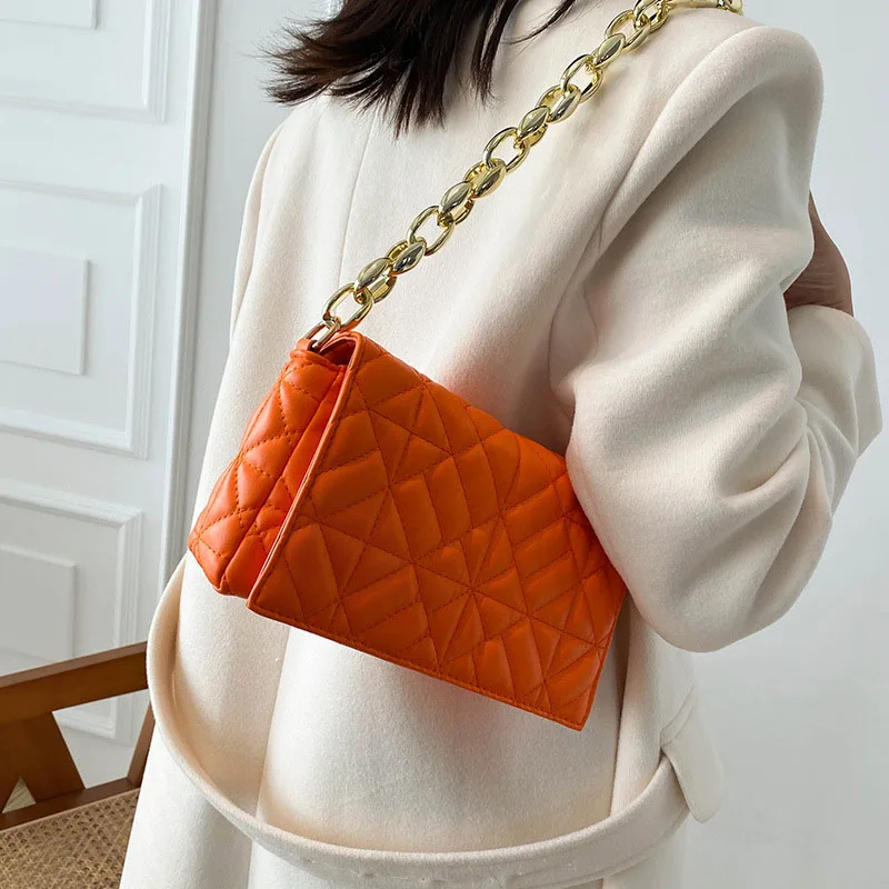 

Artificial Leather Retro Small Mini Luxury Designer Lady Crossbody Bag Armpit Handbag Letter Shoulder Shopper Chain Flap Purse