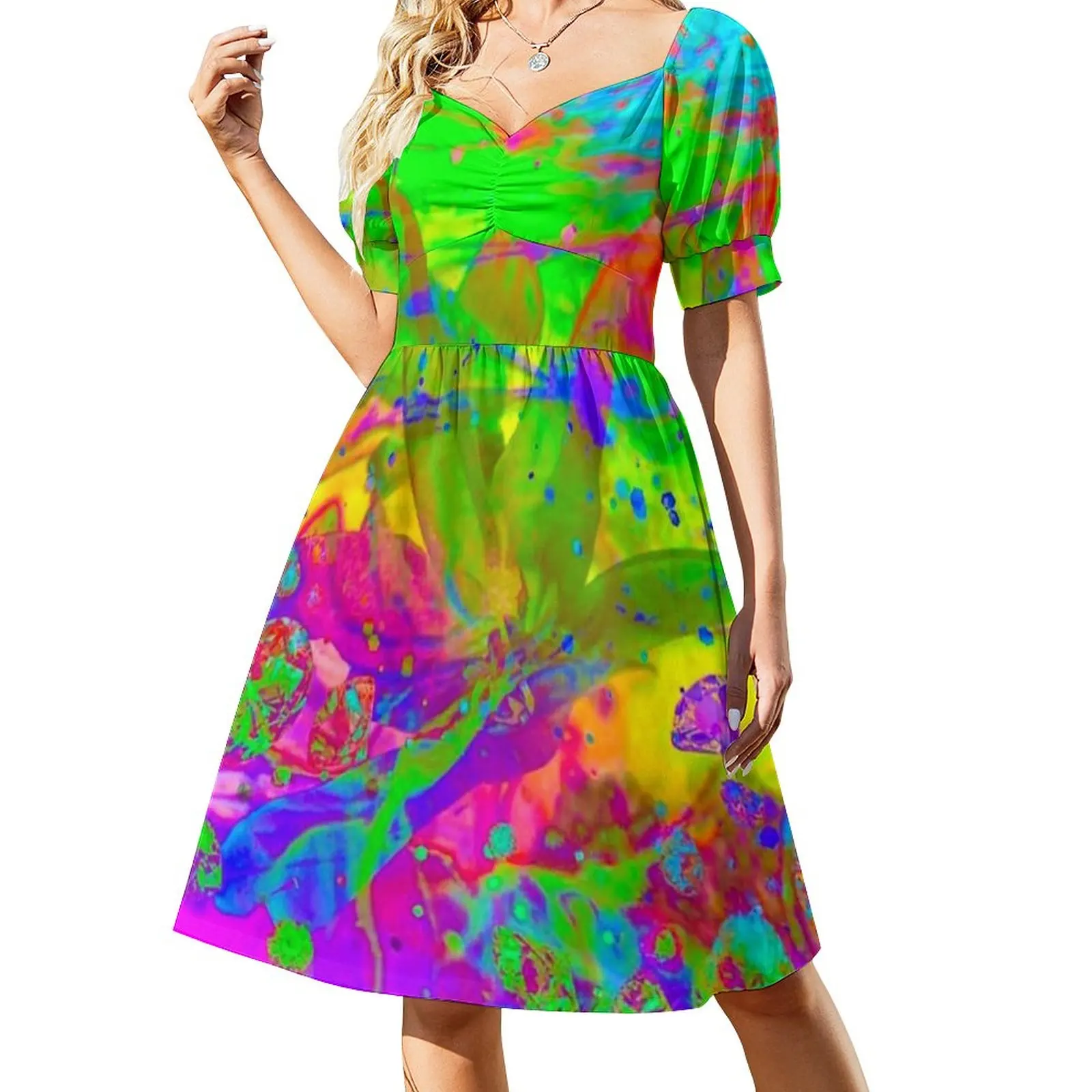

Neon Florals 103 Sleeveless Dress Dress women summer woman dress 2023