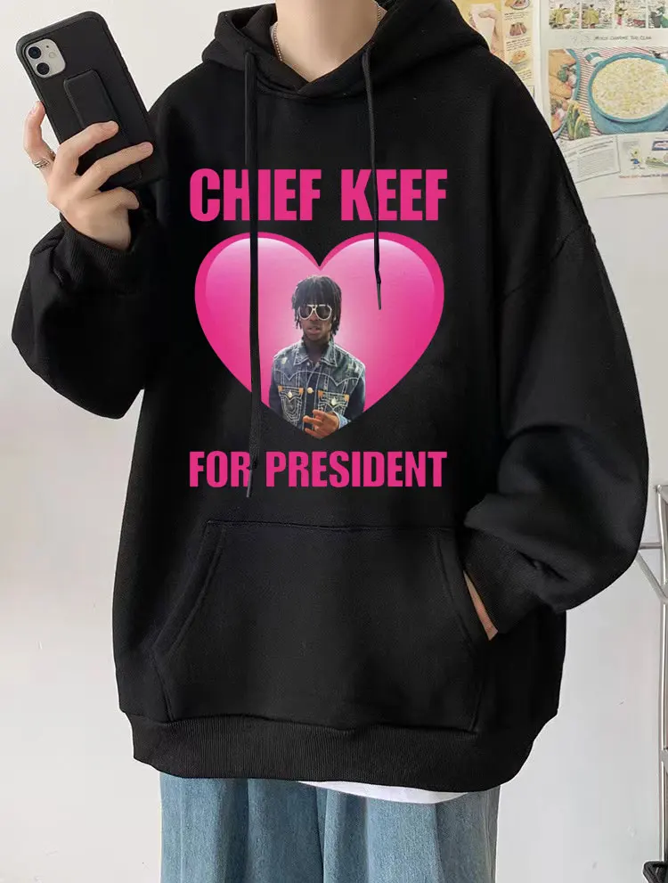 Rapper Chief Keef for President Hoodies Men Women Vintage Fashion Hip Hop Hoodie Harajuku Casual Oversized Pullovers Sweatshirt
Rapper Chief Keef for President Hoodies Men Women Vintage Fashion Hip Hop Hoodie Harajuku Casual Oversized Pullovers Sweatshirt