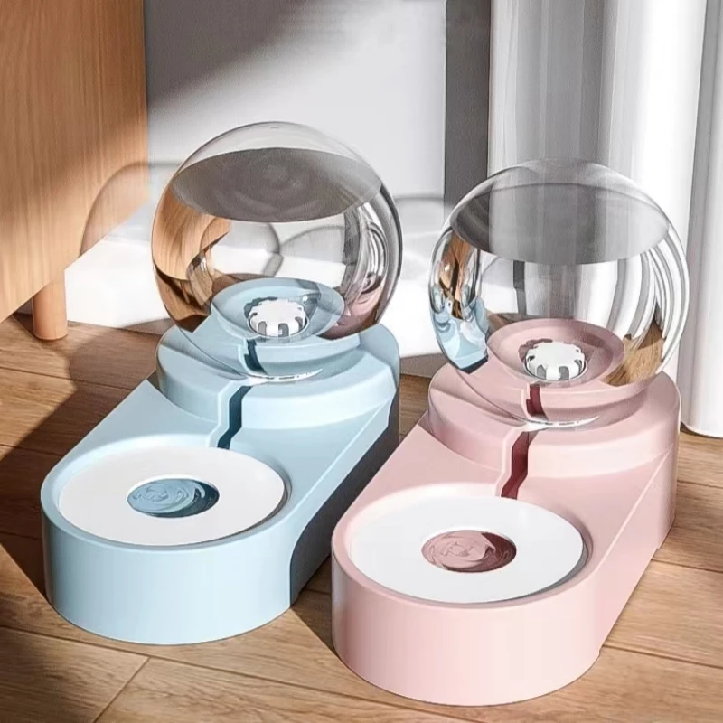

New 1.8L Bubble Pet Bowls Food Automatic Feeder Fountain Water Drinking for Cat Dog Kitten Feeding Container Pet Supplies