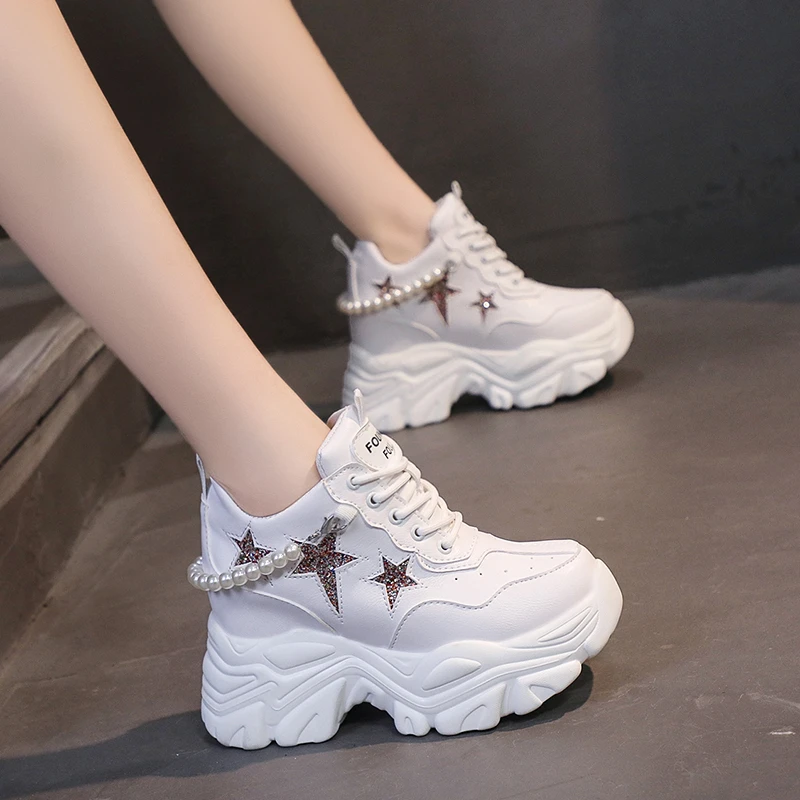 Shiny Sequins Chunky Platform Sneakers Women Size34 Breathable Lace Up Height Increase Shoes Woman Fashion Pearl White Sneakers
Shiny Sequins Chunky Platform Sneakers Women Size34 Breathable Lace Up Height Increase Shoes Woman Fashion Pearl White Sneakers