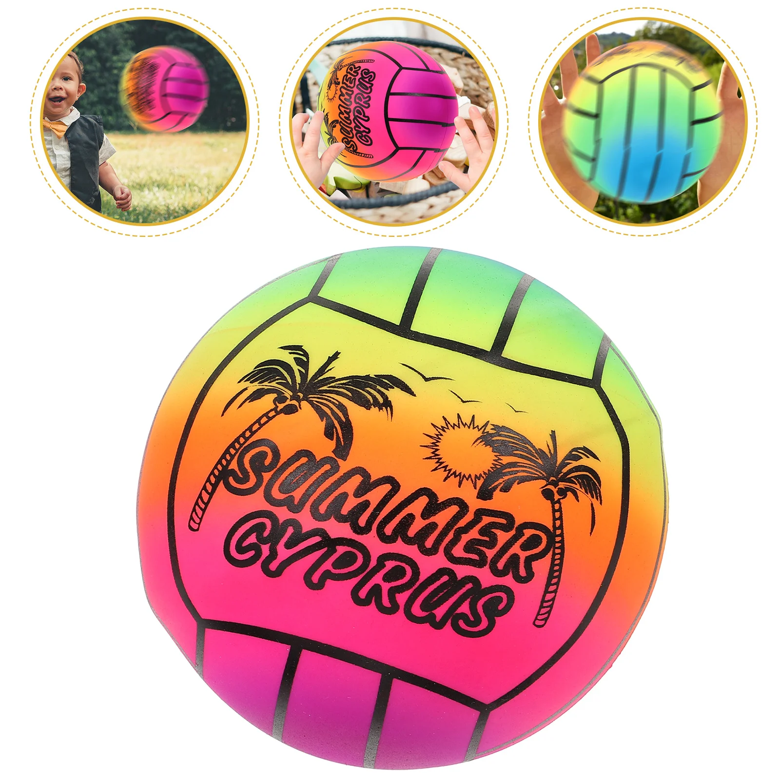 Inflatable Rainbow Volleyballs Outdoor Inflatable Beach Ball PVC Volleyball Decorative Sports Ball Swimming Pools Party Favor
Inflatable Rainbow Volleyballs Outdoor Inflatable Beach Ball PVC Volleyball Decorative Sports Ball Swimming Pools Party Favor