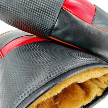 오토바이 핸들 바 커버 배터리 자전거 앞 유리 장갑, 방풍 따뜻한 손잡이, 두꺼운 반사 스트립, 겨울 상품 이미지