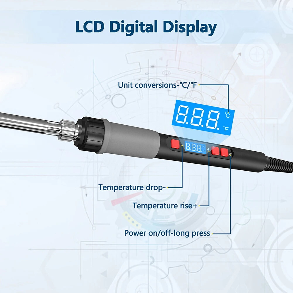 Quick Heating Soldering Iron Internally Heated Smart Chip Faster Temperature Rise Higher Heating Efficiency Longer Service Life
Quick Heating Soldering Iron Internally Heated Smart Chip Faster Temperature Rise Higher Heating Efficiency Longer Service Life