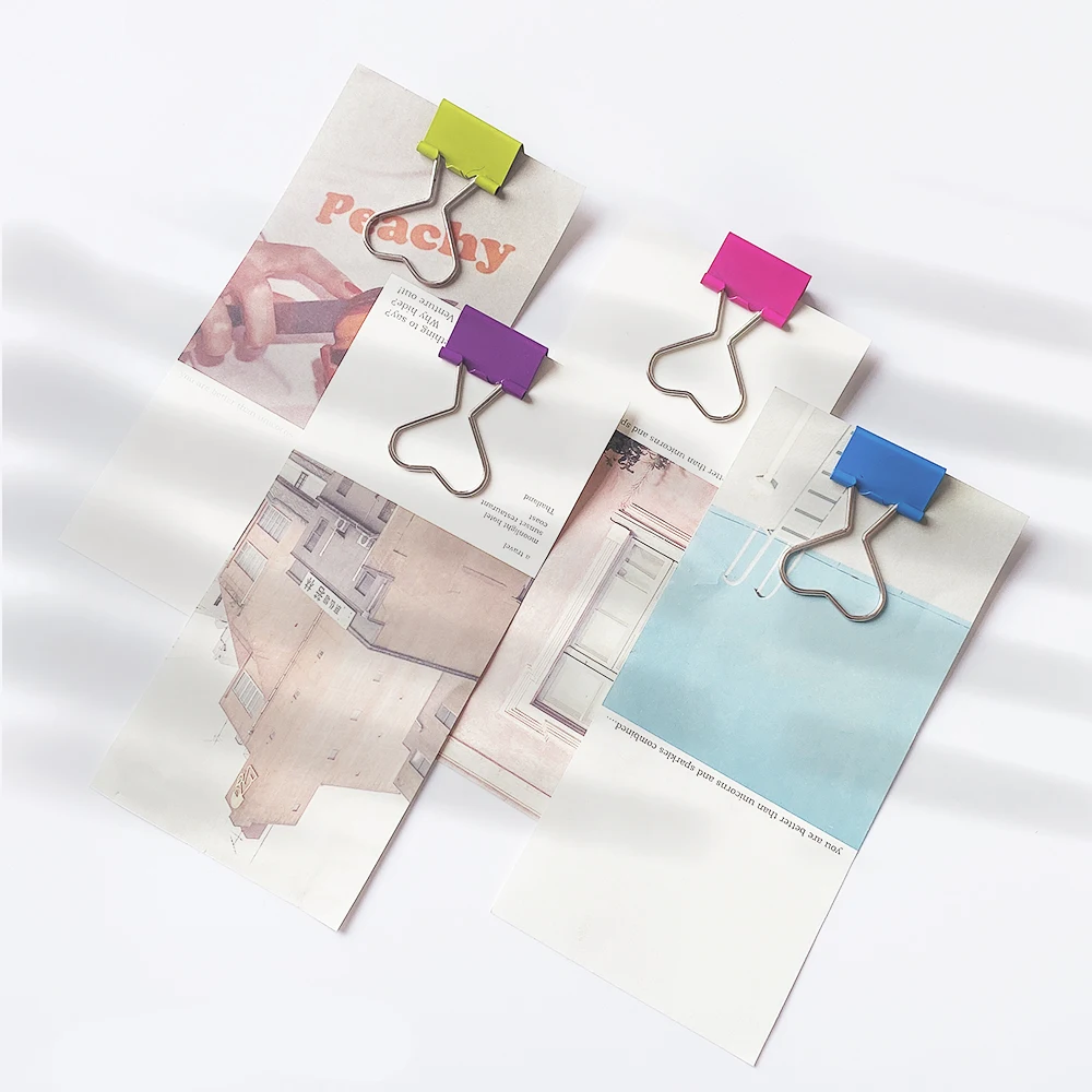 8PCs/Set heart shape Metal Binder Clip Long Tail Clips Office Hand Book Folder Paper Organizer Stationery memo Clip
8PCs/Set heart shape Metal Binder Clip Long Tail Clips Office Hand Book Folder Paper Organizer Stationery memo Clip
