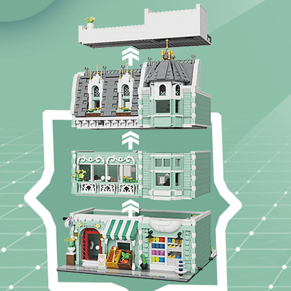 JQ10003 Creative Expert Street Views Grocery Store Street 2225pcs Mini Bricks Modular Model Building Blocks Gifts Decoration JQ10003 Creative Expert Street Views Grocery Store Street 2225pcs Mini Bricks Modular Model Building Blocks Gifts Decoration