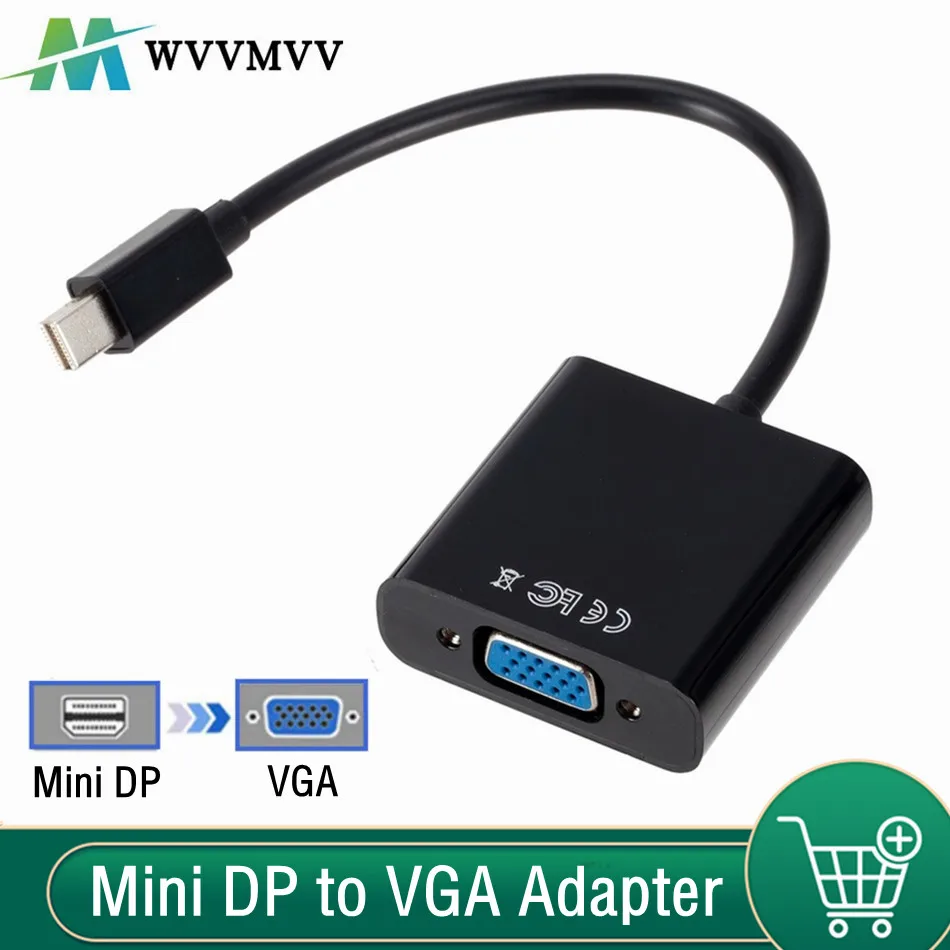 

Mini Thunderbolt to VGA Converter 1080p Mini DisplayPort Display Port Mini DP to VGA Cable Adapter For HDTV For MacBook Air Pro
