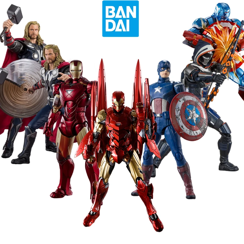 

Original Bandai S.H.Figuarts Iron Man Thor SHF Captain America Taskmaster Genuine Marvel legend Avengers Action Figure Collect