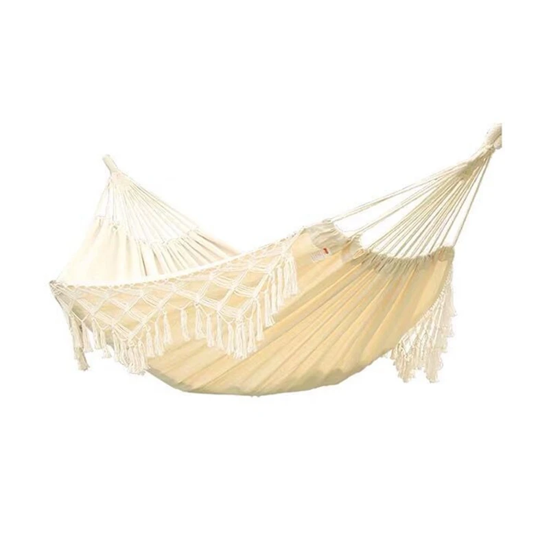 

2 Person Hammock Large Bohemian Macrame Fringe Double Hammock Swing Net Chair Outdoor Indoor Hanging Decor