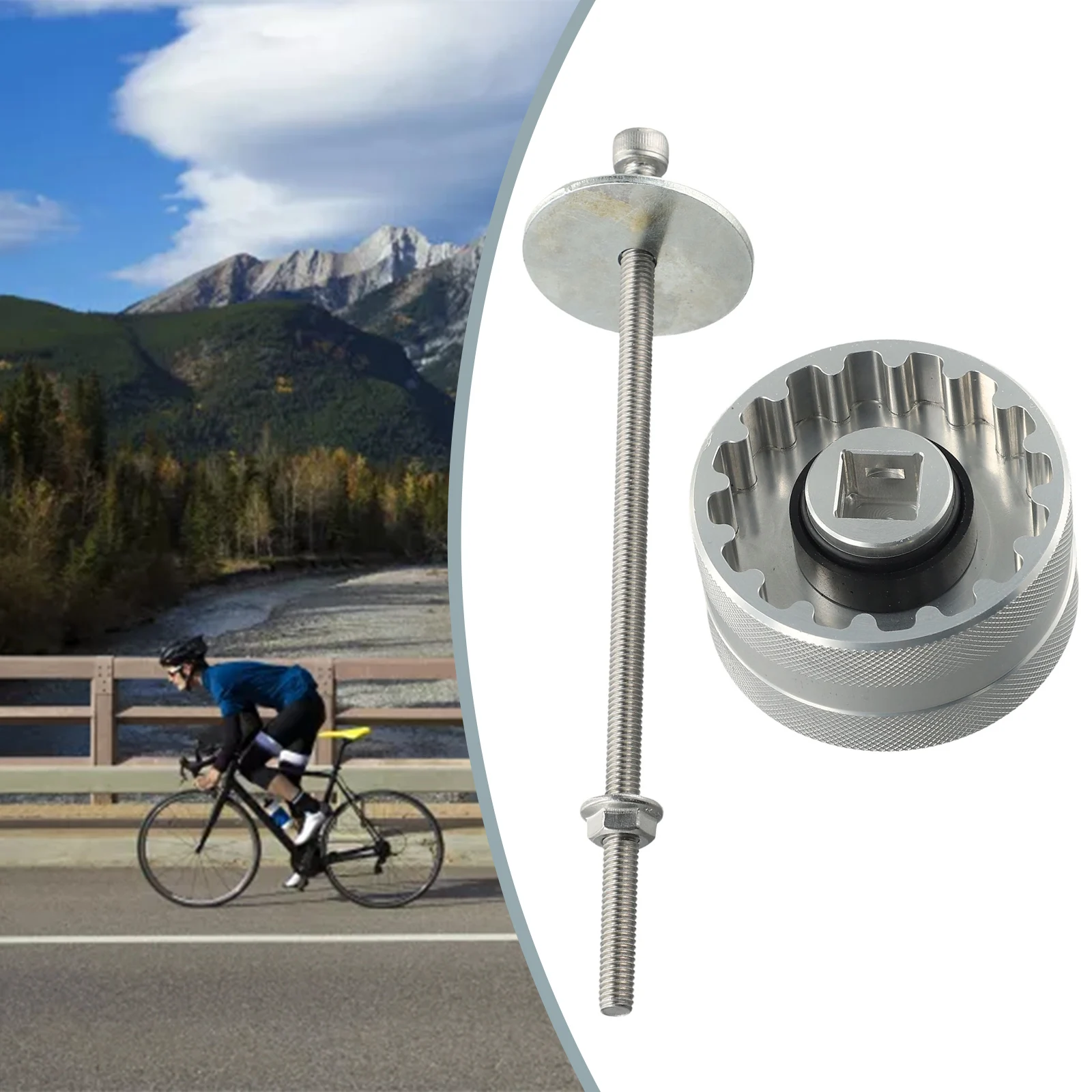 Bicycle T47 Bike Bottom Tool Press Relatively Removal Screw 1/2\" Aluminum Alloy Installation Silver Tightening
Bicycle T47 Bike Bottom Tool Press Relatively Removal Screw 1/2\" Aluminum Alloy Installation Silver Tightening