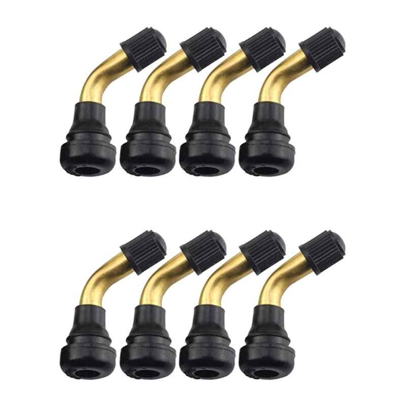 

8Pcs Tyre Valves Stem Right Angle Snap-In Rubber 90 Degree Brass For Electric Scooter And Xiaomi M365 Electric Scooter