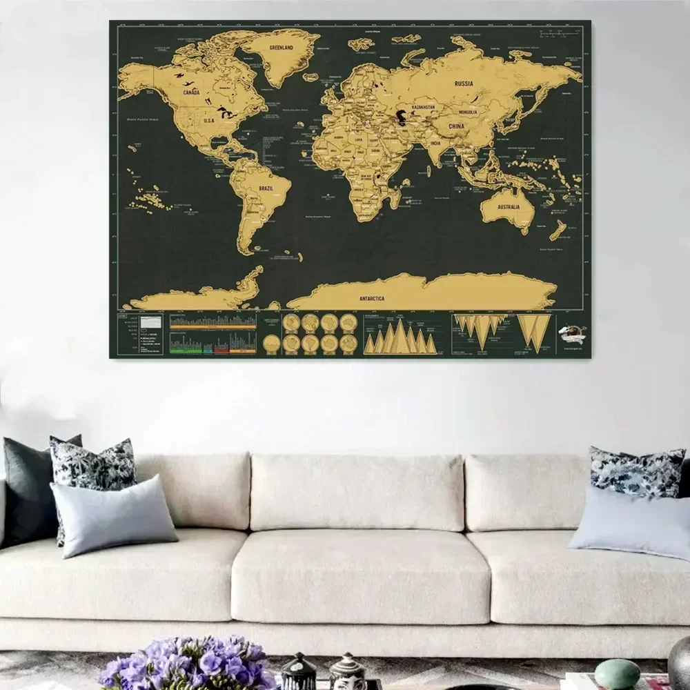 Travel Walkabout Scratch Off Maps with National Flags Background - Deluxe World Scratch Maps Wall Poster For Room Wall Decor
Travel Walkabout Scratch Off Maps with National Flags Background - Deluxe World Scratch Maps Wall Poster For Room Wall Decor