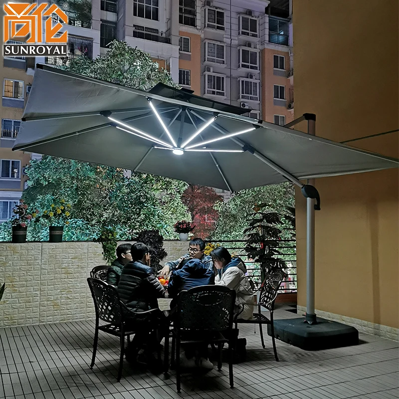 Outdoor umbrella, patio umbrella, outdoor large solar umbrella with LED light, Roman umbrella, garden large stall umbrella
Outdoor umbrella, patio umbrella, outdoor large solar umbrella with LED light, Roman umbrella, garden large stall umbrella