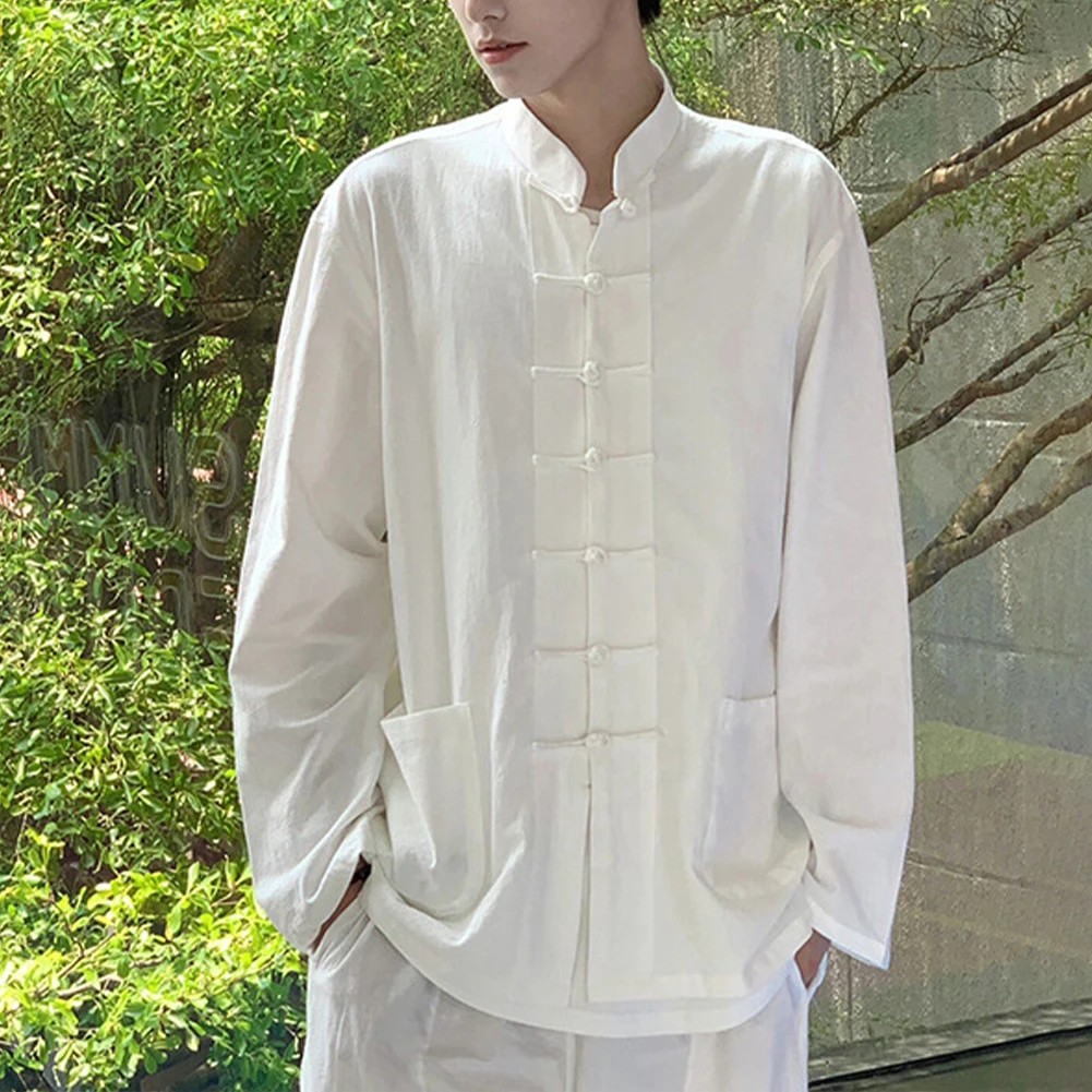 Men's Chinese Style Shirts Traditional Kung Fu Tai Chi Coat Tang Suit Uniform Solid Color Button Stand Collar Shirt Clothing
Men's Chinese Style Shirts Traditional Kung Fu Tai Chi Coat Tang Suit Uniform Solid Color Button Stand Collar Shirt Clothing