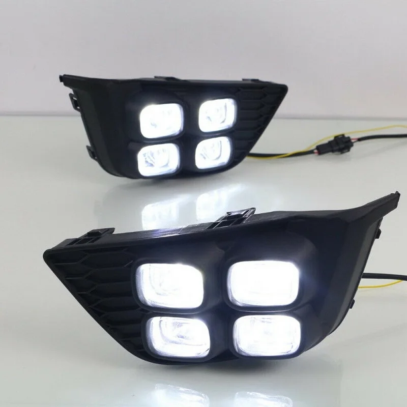 2Pcs Car LED Daytime Running Lights for Honda Jazz fit 2014 2015 LED DRL fog lamp with turn signal function Car Accesorise
2Pcs Car LED Daytime Running Lights for Honda Jazz fit 2014 2015 LED DRL fog lamp with turn signal function Car Accesorise