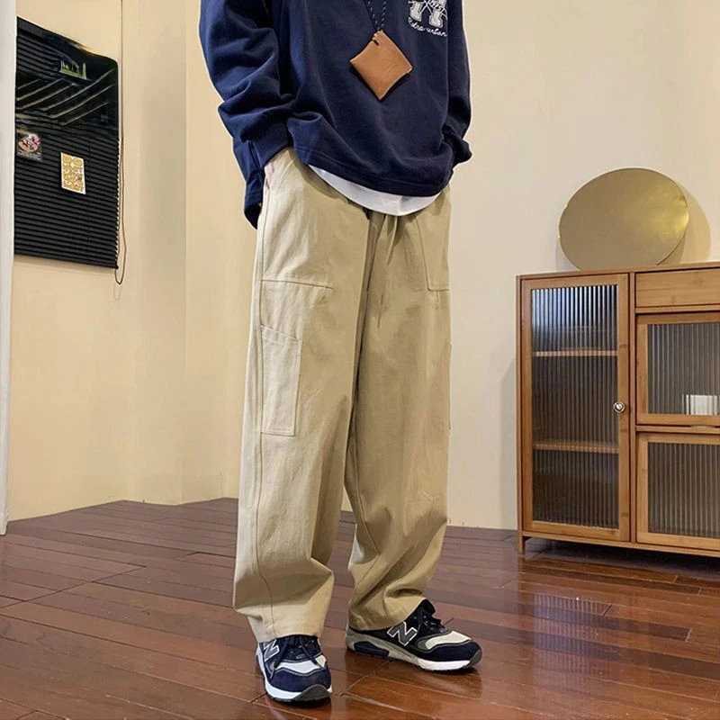 Pleated Straight Pants Men's Fashion Elastic Waist Casual Pants Men Streetwear Loose Ice Silk Trousers Mens Wide Leg Pants A84
Pleated Straight Pants Men's Fashion Elastic Waist Casual Pants Men Streetwear Loose Ice Silk Trousers Mens Wide Leg Pants A84