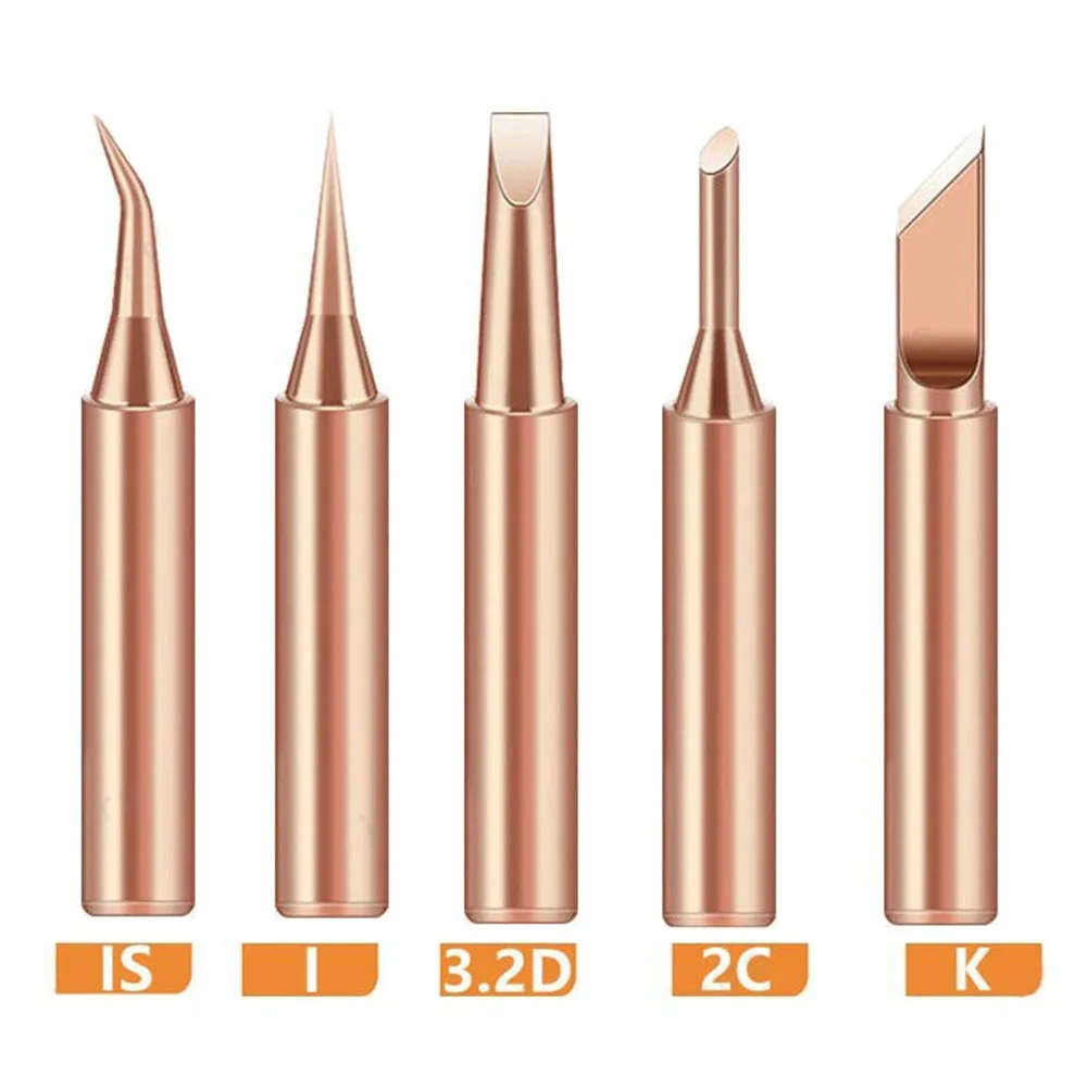5pcs Professional Bit Copper Iron Tips Sets Soldering Tip Replacement IS+I+2C+3.2D+K Household Soldering Accessories
5pcs Professional Bit Copper Iron Tips Sets Soldering Tip Replacement IS+I+2C+3.2D+K Household Soldering Accessories