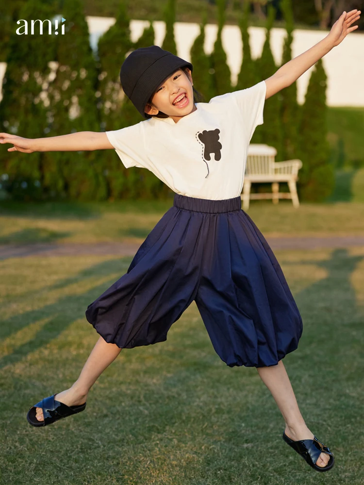 Amii Kids Children's Clothing New 2023 Summer Kids Clothes Child 100% Cotton Bear Casual Loose White T-shirt for Girls 22322013
Amii Kids Children's Clothing New 2023 Summer Kids Clothes Child 100% Cotton Bear Casual Loose White T-shirt for Girls 22322013