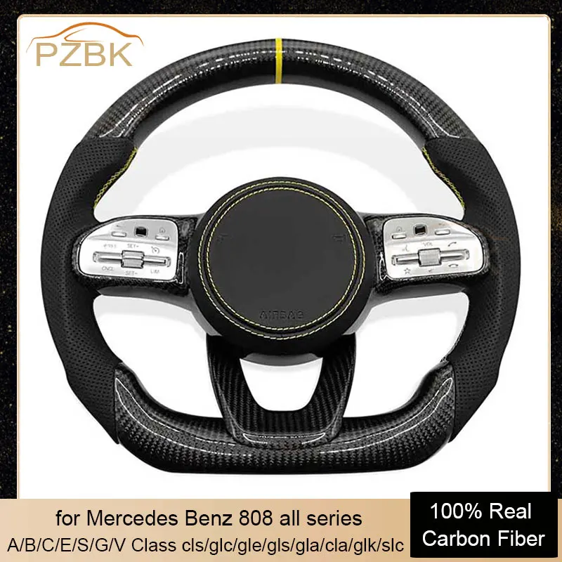 

Carbon Fiber Car Steering Wheel for Mercedes Benz 808 Old Style all series A/B/C/E/S/G/V Class cls/glc/gle/gls/gla/cla/glk/slc