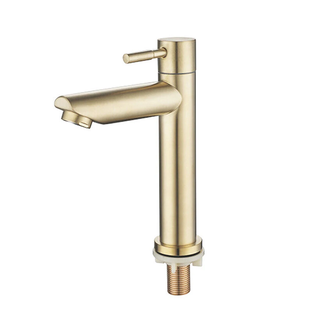 304 Stainless Steel Bathroom Basin Tap Home Vintage Brushed Gold Cold Faucet Robinet Salle De Bain Chuveiro Banheiro
304 Stainless Steel Bathroom Basin Tap Home Vintage Brushed Gold Cold Faucet Robinet Salle De Bain Chuveiro Banheiro