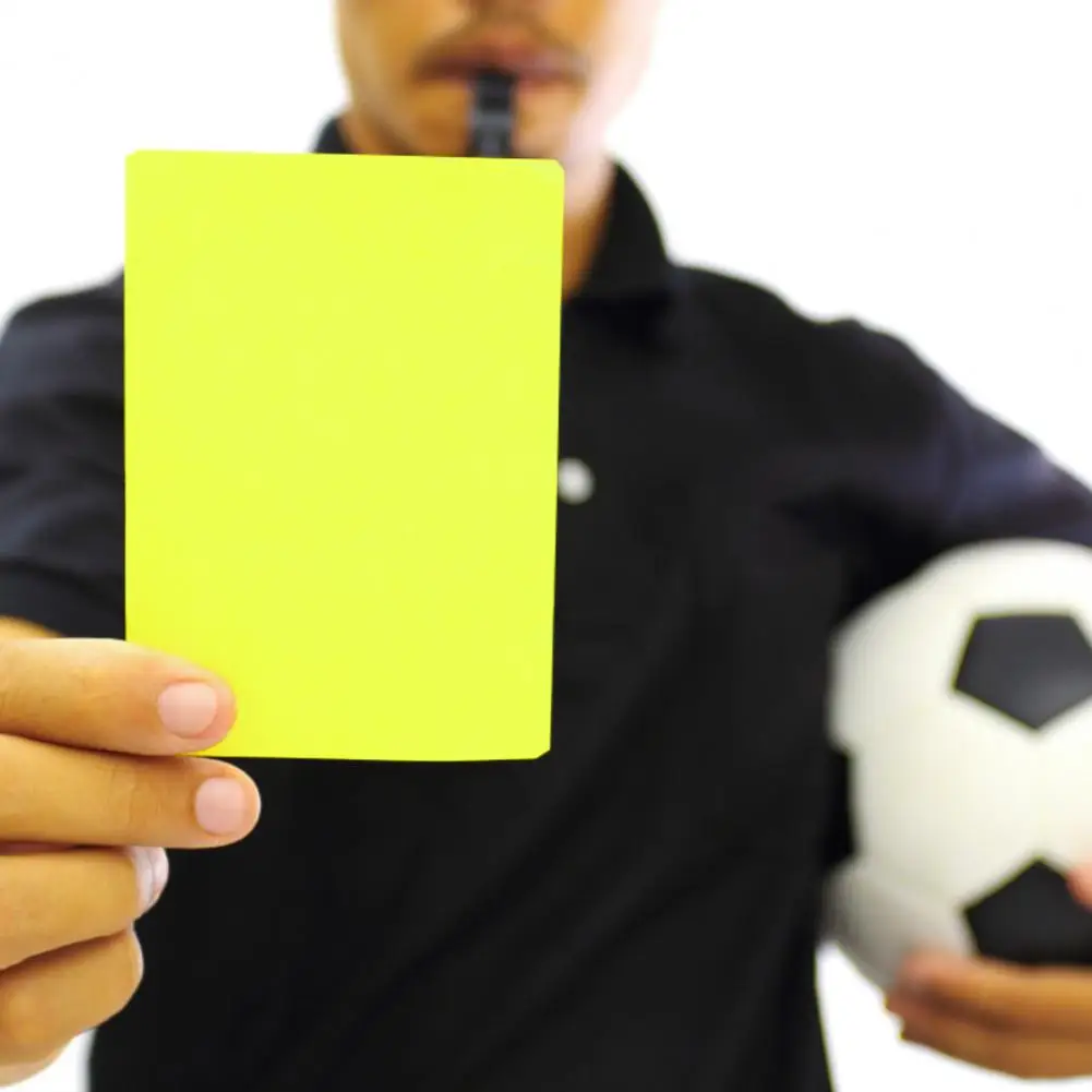

1 комплект прочная карта для футбольного судьи прямоугольная Спортивная карта для судьи анти-сломанные красные и желтые карты оповещения для футбольного судьи