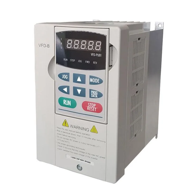 

VFD015B43A VFD-B инвертор, преобразователь частоты 380 кВт, 2 л.с., 3 фазы, 400 В, Гц
