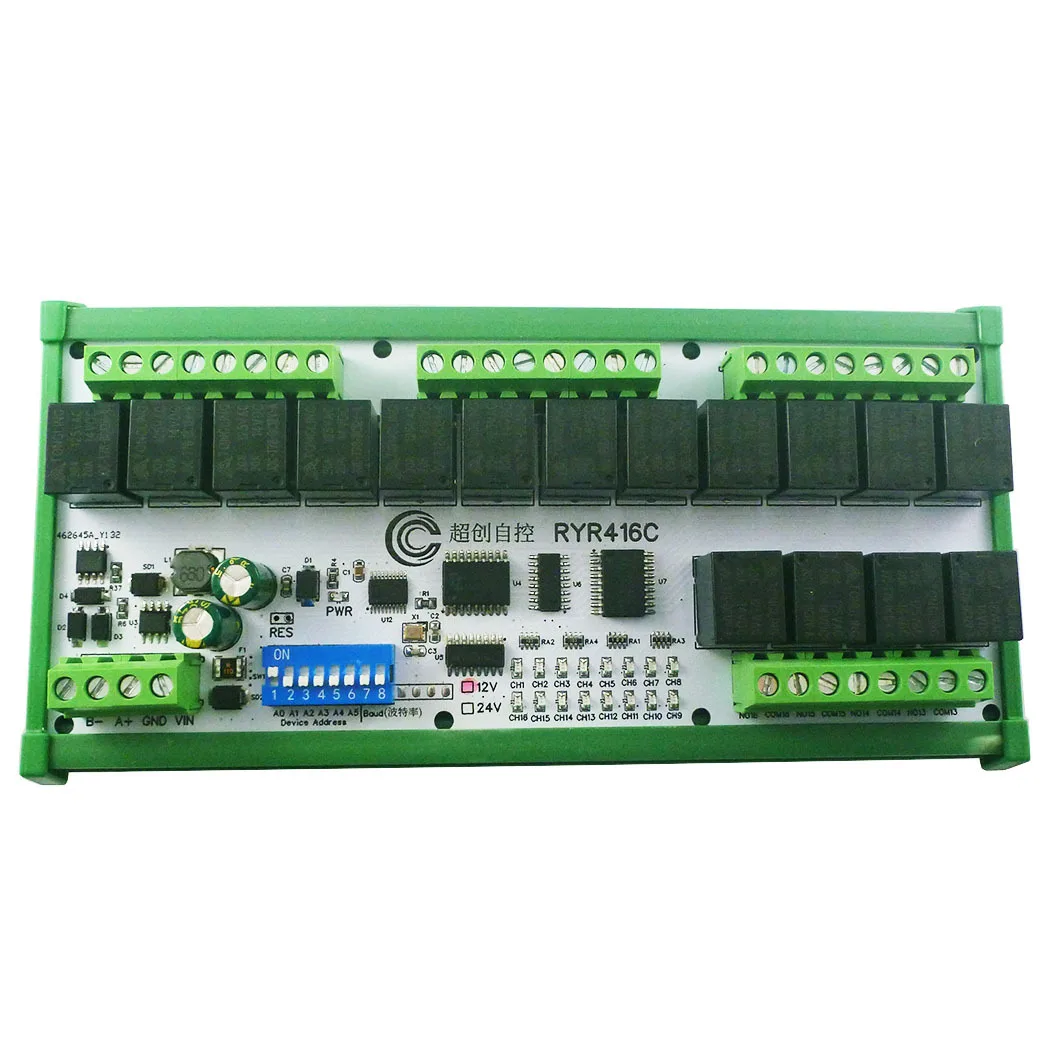 Multifunction RS485 Relay Module 16 Channel DC 12V 24V Hardware Setup Parameters Modbus Rtu PLC HMI IO Expansion Board
Multifunction RS485 Relay Module 16 Channel DC 12V 24V Hardware Setup Parameters Modbus Rtu PLC HMI IO Expansion Board