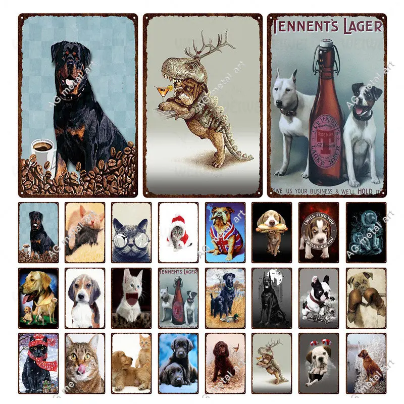 Funny Dog Cat Metal Signs Cute Pet Dog Poster Vintage Wall Art Decorative Plate for Pub Pet Store Home Decoration Dog Sign
Funny Dog Cat Metal Signs Cute Pet Dog Poster Vintage Wall Art Decorative Plate for Pub Pet Store Home Decoration Dog Sign