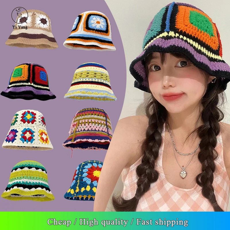 39colors New Korean Handmade Bucket Hat Autumn Hat Women's Knitted Hat Y2k Fashion Flowers Winter Beanies Fisherman's Hat
39colors New Korean Handmade Bucket Hat Autumn Hat Women's Knitted Hat Y2k Fashion Flowers Winter Beanies Fisherman's Hat