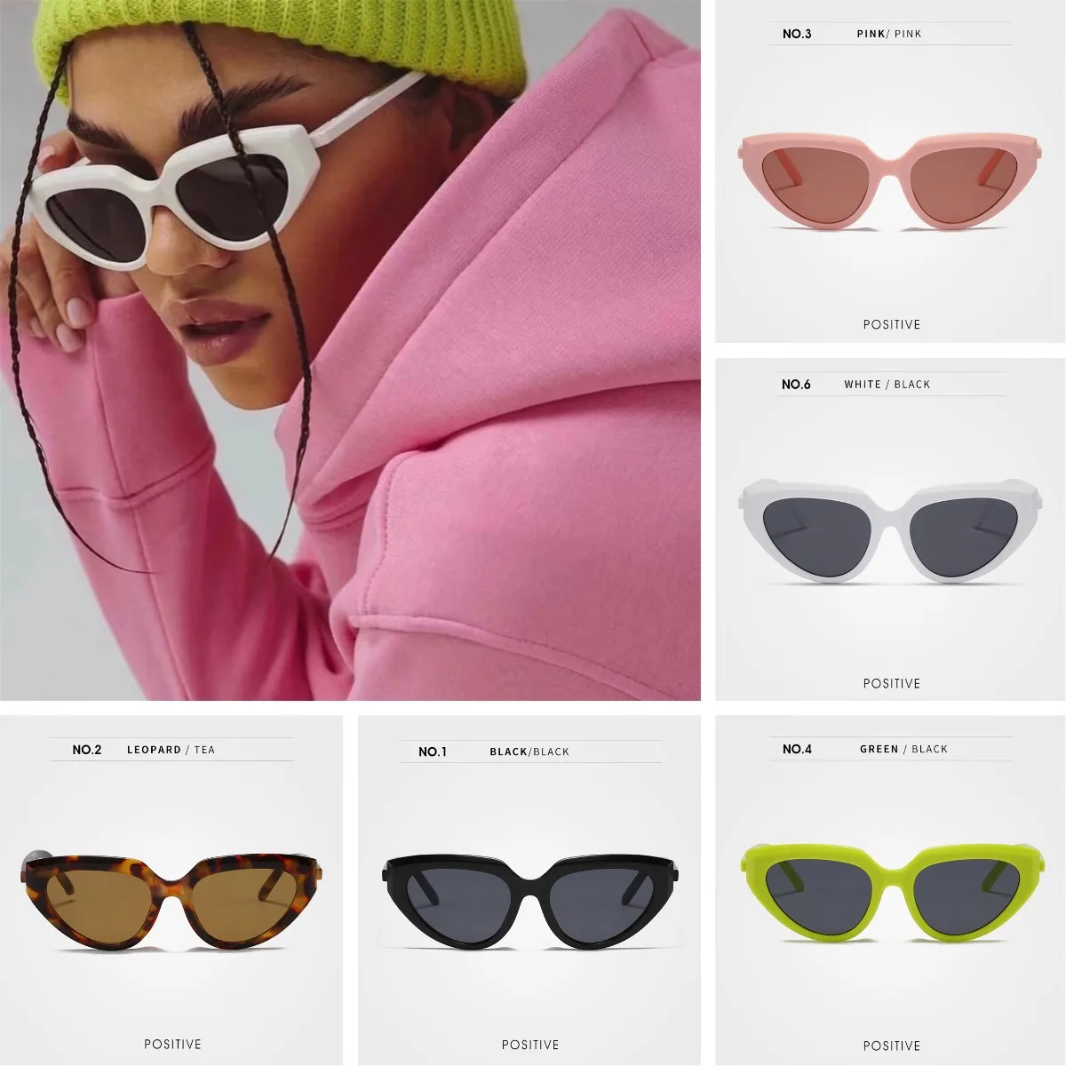 Y2K Retro Unisex Girl Cat Eye Sunglasses Female UV400 Glasses Contrast Color Radiation Protection Women Punk Hip-hop Sunglasses
Y2K Retro Unisex Girl Cat Eye Sunglasses Female UV400 Glasses Contrast Color Radiation Protection Women Punk Hip-hop Sunglasses