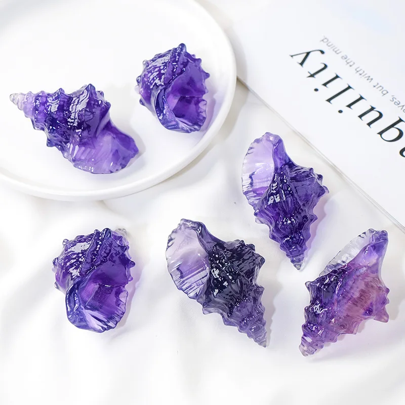 1pcs Natural Purple Fluorite Conch Carving Crafts Ornaments Quartz Energy Crystal Stone Collection Home Desktop Decorations
1pcs Natural Purple Fluorite Conch Carving Crafts Ornaments Quartz Energy Crystal Stone Collection Home Desktop Decorations