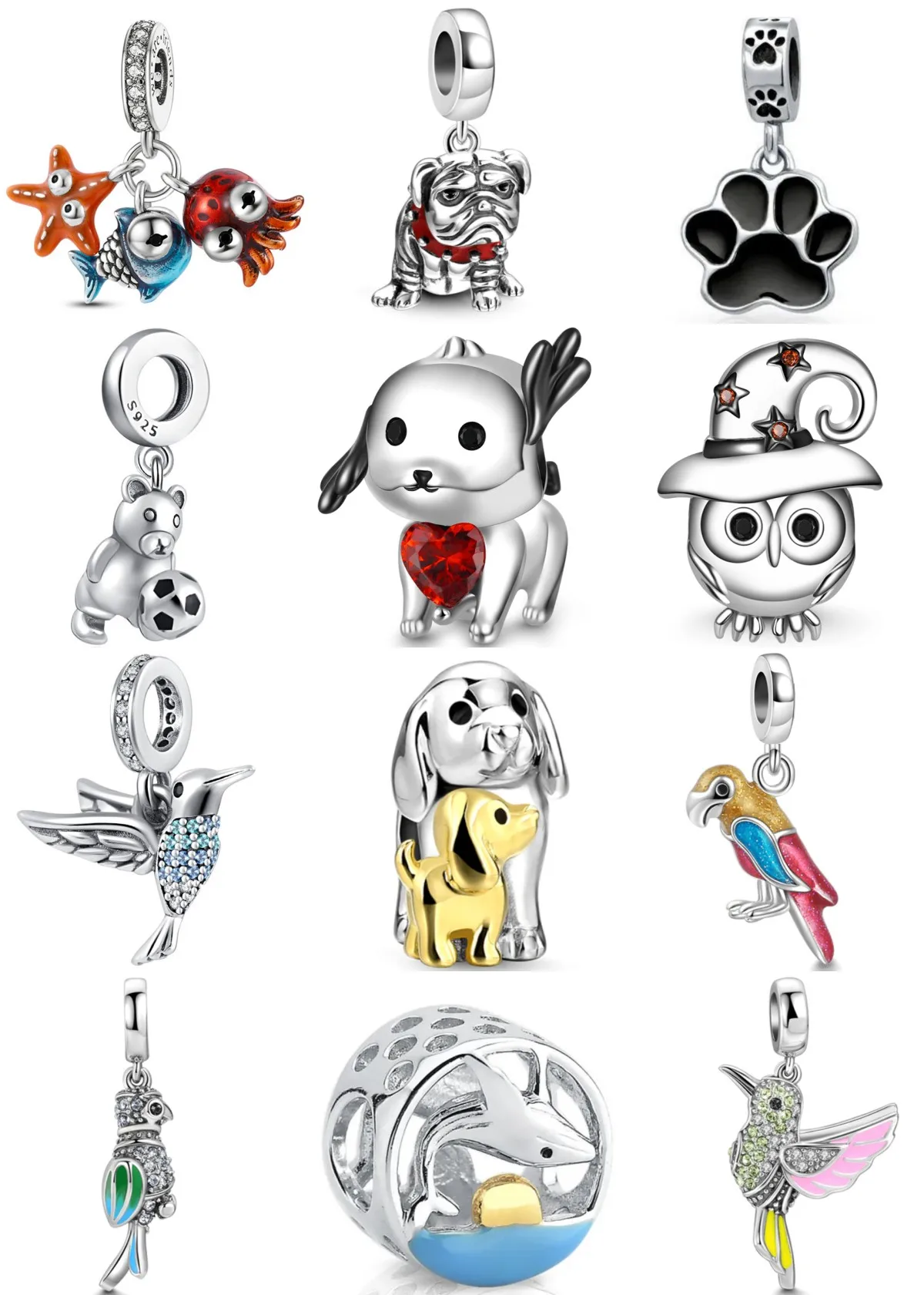 2023 Newest Bird Dog Lovely Animals Dangle Charm Pendant Beads fit Original Pandora Charms Silver 925 Bracelet DIY Women Jewelry
2023 Newest Bird Dog Lovely Animals Dangle Charm Pendant Beads fit Original Pandora Charms Silver 925 Bracelet DIY Women Jewelry