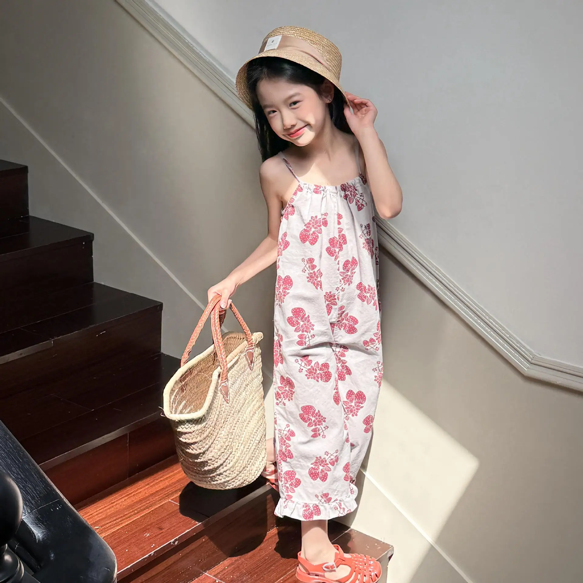 2025 Summer New Girls Loose Sling Pants Fashion Kids Girls Overalls Children Wide Leg Pants Baby Casual Trousers Girls Clothes 11 S704f2307e7ba483eb1c9e70053431479j