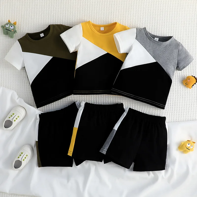 Boys Short Sleeve Shorts Suit 1-6 Years Old Children's Fashion Color Matching T-shirt Pants Two-piece Set Boys Clothes
Boys Short Sleeve Shorts Suit 1-6 Years Old Children's Fashion Color Matching T-shirt Pants Two-piece Set Boys Clothes