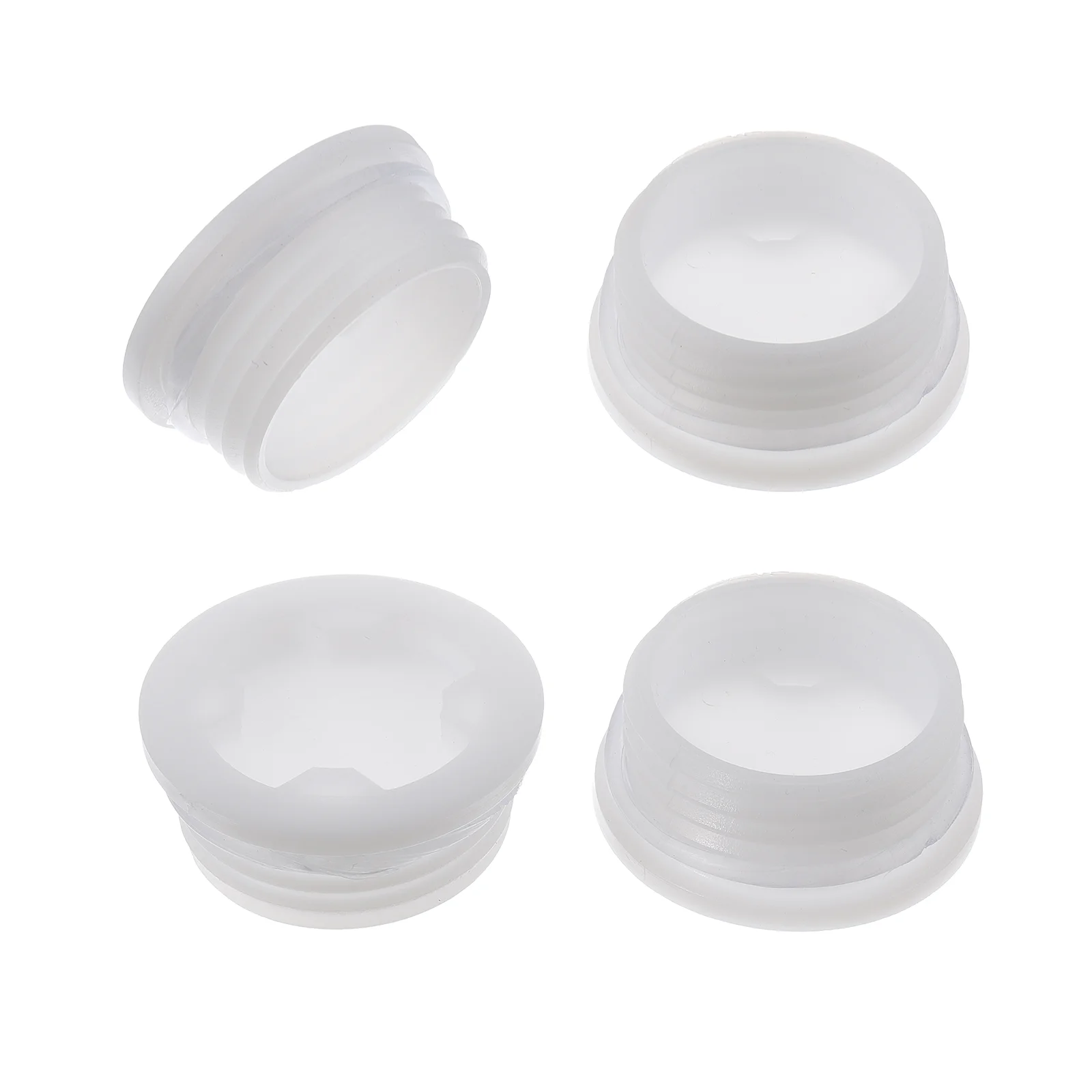 

4pcs Plastic Barrel Drum Bung Plastic Bung Oil Drum Lid Lids Cover (White)