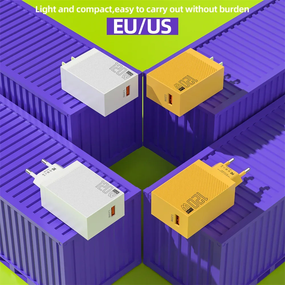 120W USB GaN Charger EU/US Plug QC3.0 Universal Quick Fast Charging Mobile Phone USB Wall Adapter for Oneplus Huawei Xiaomi 15 120W USB GaN Charger EU/US Plug QC3.0 Universal Quick Fast Charging Mobile Phone USB Wall Adapter for Oneplus Huawei Xiaomi 15