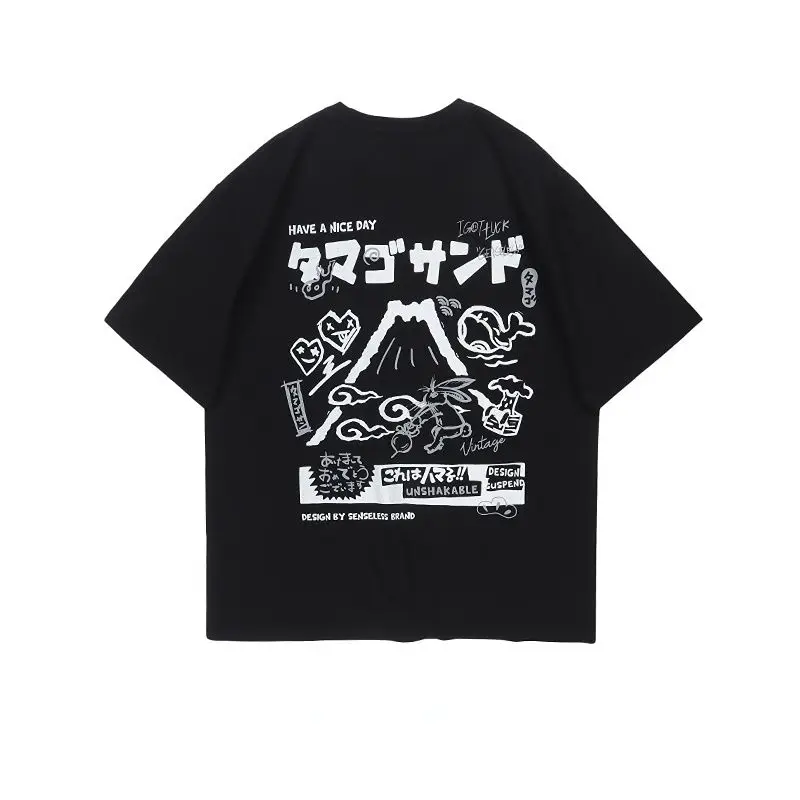 Футболка мужская с принтом в стиле хип-хоп, Свободная Повседневная рубашка с коротким рукавом для пар, Джокер, на лето