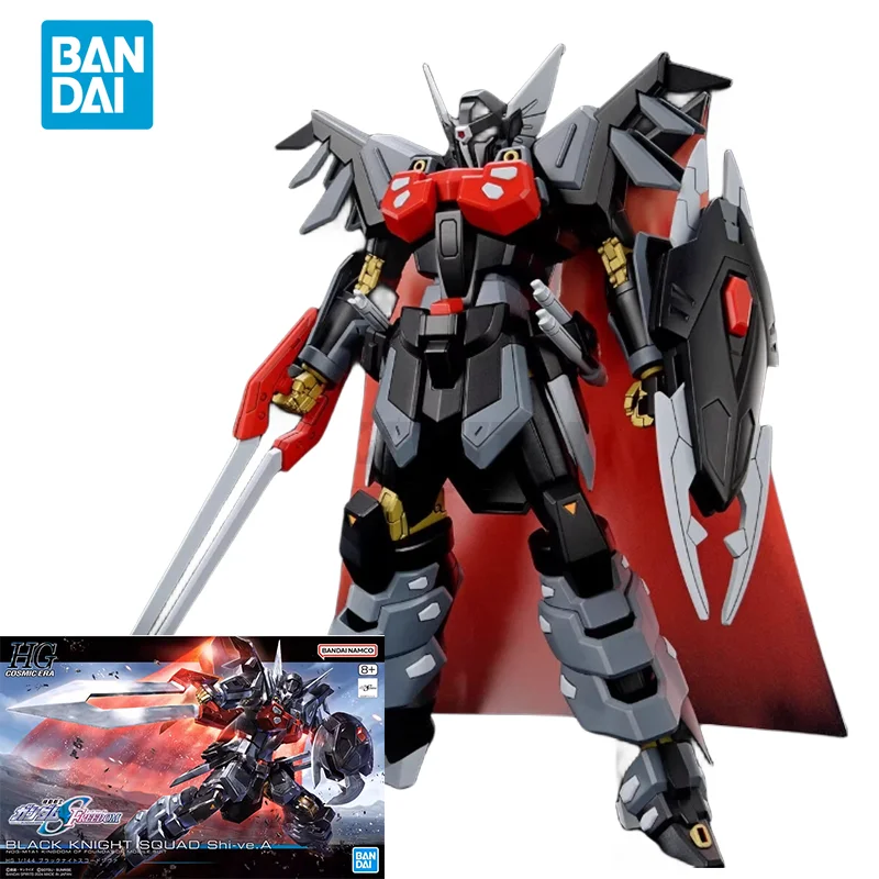 

Bandai Original GUNDAM Anime HG 1/144 BLACK KNIGHT SQUAD SHI-VE.A Action Figure Assembly Model Toys Model Gifts For Children