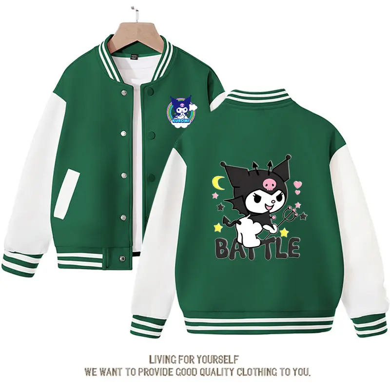 New Kids Baseball Uniform Jacket Kawaii Sanrio Anime Kuromi Baseball Jersey Cute Cartoon Spring and Autumn Kids Jacket Top Gift
New Kids Baseball Uniform Jacket Kawaii Sanrio Anime Kuromi Baseball Jersey Cute Cartoon Spring and Autumn Kids Jacket Top Gift