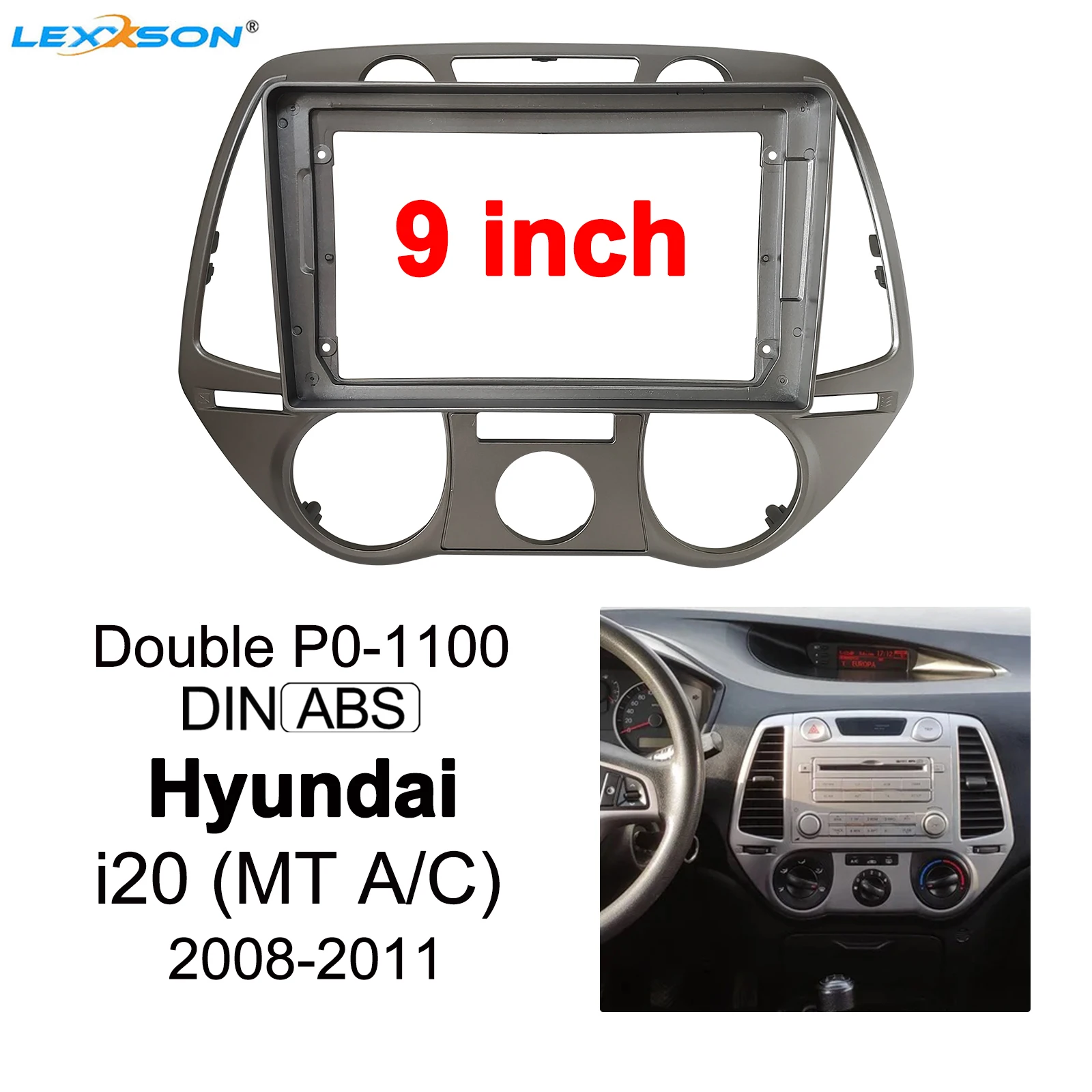 9 Inch Car Fascia Trim Kit For Hyundai I20 (MT A/C) 2008 -2011 Double Din Fascias Audio Fitting Adaptor Frame Panel Car Stereo
9 Inch Car Fascia Trim Kit For Hyundai I20 (MT A/C) 2008 -2011 Double Din Fascias Audio Fitting Adaptor Frame Panel Car Stereo