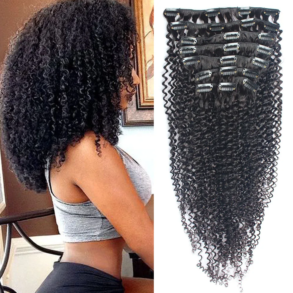 10 pieces/Set Clip Ins Remy Brazilian Natural Hair Afro Kinky Curly Human Hair Clip In Hair Extensions For Black Women
10 pieces/Set Clip Ins Remy Brazilian Natural Hair Afro Kinky Curly Human Hair Clip In Hair Extensions For Black Women