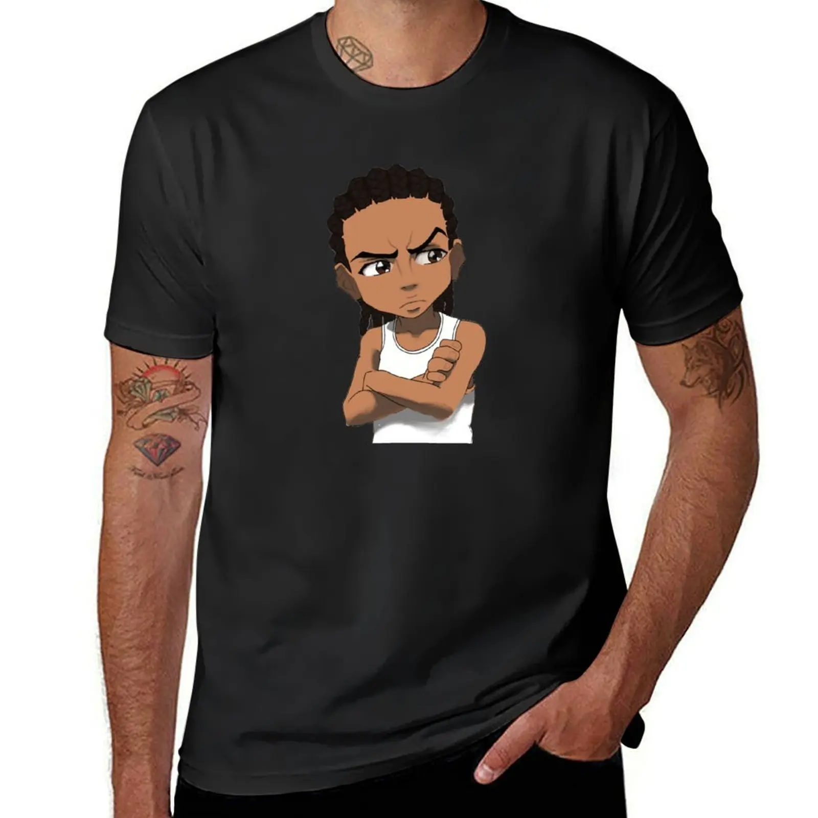 

the boondocks T-shirt summer top blacks plus sizes sublime mens graphic t-shirts hip hop