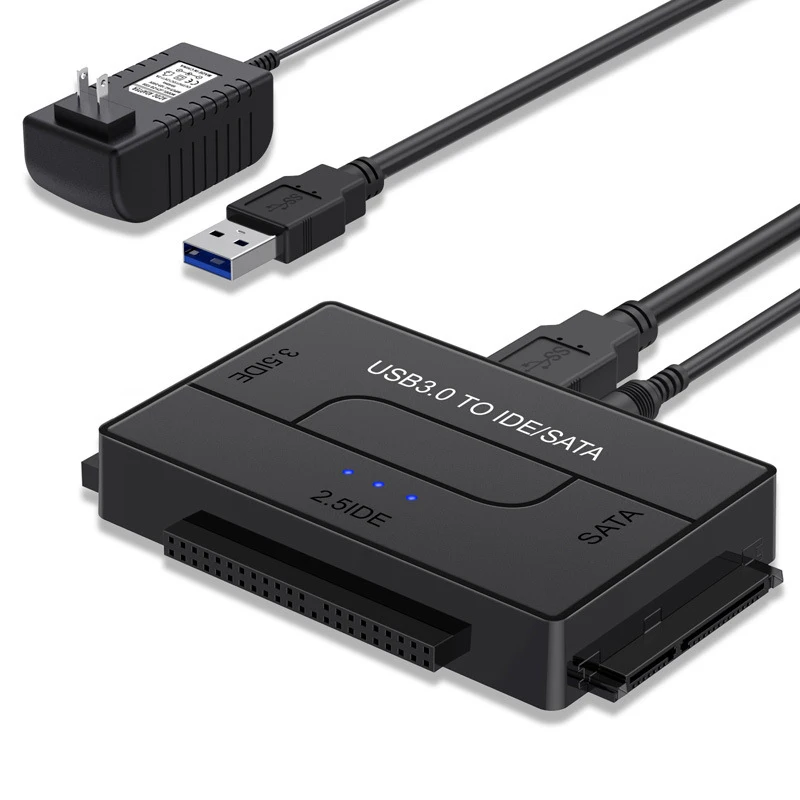 

К адаптеру USB 3,0, Переходник кабеля для жесткого диска для универсального 2,5/3,5 дюйма SATA и IDE HDD/2,5 дюйма SSD